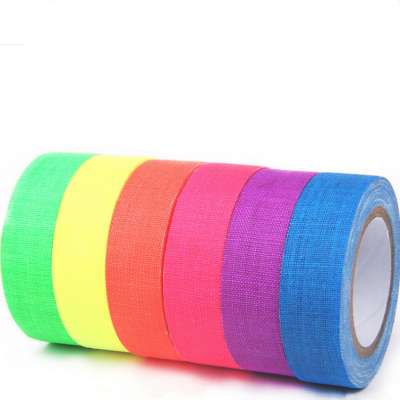 Multipurpose UV Blacklight Reactive Fluorescent Multicolor cotton cloth Tape