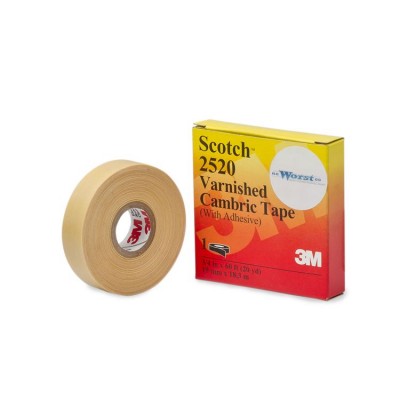 3M 2510 2520 Varnished Cambric Tape Woven Cotton  Cloth Electrical Insulating Moisture Resistant Tape