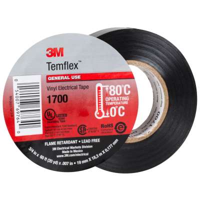 3M Temflex Vinyl Electrical Tape 1700 3M1700 Rubber Mechanical Protection Tape