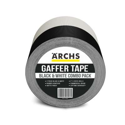 Amazon Hot sell Non-reflective Heavy Duty  Matte Finish Black White Cloth Gaffer Tape for Pro Photography Cable